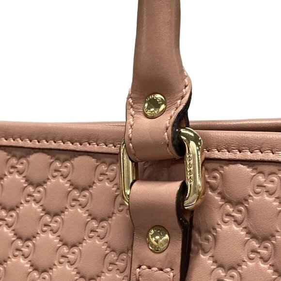 Auth GUCCI Micro Guccissima 449647 Pink Leather Tote Bag - Picture 10 of 16